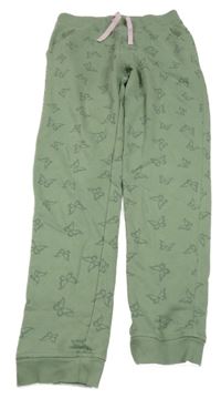 Zelené tepláky s motýlky kids