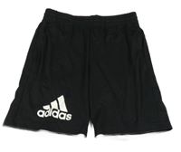 Černé sportovní funkční kraťasy s logem Adidas