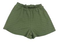 Khaki mačkané kraťasy Y.F.K.