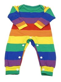 Barevný pruhovaný overal 