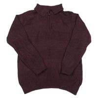 Vínový lehký svetr s límečkem Tu