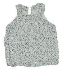 Bílý top s modrými kvítky Abercrombie&Fitch