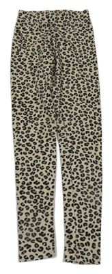 Béžovo-hnědé leopardí legíny Zara
