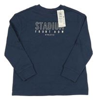 Nové - tmavomodré triko s nápisem M&S