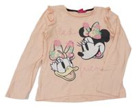 Meruňkové triko s Minnie a Daisy Disney