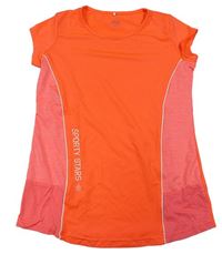 Neonově oranžovo-melírované sportovní tričko s nápisem Yigga