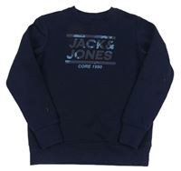 Tmavomodrá mikina s logem Jack & Jones