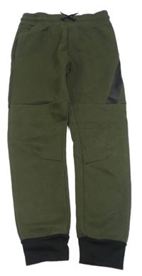 Khaki vzorované tepláky Primark