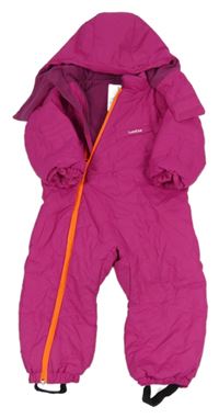 Fuchsiová šusťáková zimní funkční kombinéza s kapucí Wed´ze