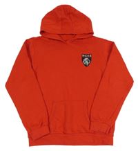 Červená mikina s výšivkou a kapucí M&S