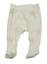 Smetanové žebrované polodupky s mraky George