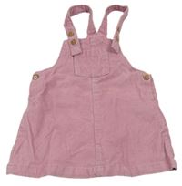 Růžové manšestrové laclové šaty Ergee