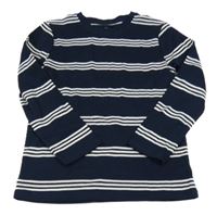 Tmavomodro-bílé pruhované triko Topolino