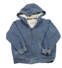 Šedomodrá propínací zateplená mikina s kapucí M&S