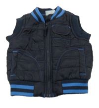 Tmavomodrá šusťáková zateplená vesta Cherokee