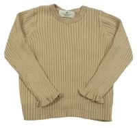 Béžový žebrovaný svetr H&M