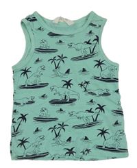 Světlemodré tílko s diny H&M