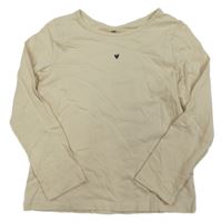 Béžové triko se srdíčkem H&M