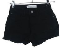Dámské černé riflové roztřepené kraťasy Primark 