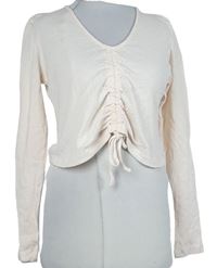 Dámské světlerůžové srdíčkované crop triko se stahováním Asos 