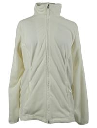 Dámská bílá fleecová funkční propínací mikina 