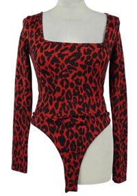 Dámské červeno-černé vzorované body Boohoo 