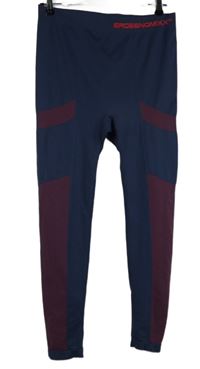 Dámské tmavomodro-červené spodní funkční legíny Ergeenomix 