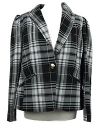 Dámské černo-bílé kostkované sako River Island 