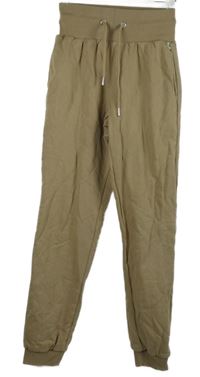 Dámské béžové cuff tepláky 