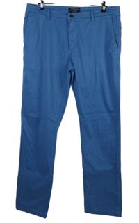 Pánské modré plátěné chino kalhoty Matchstick vel. 38