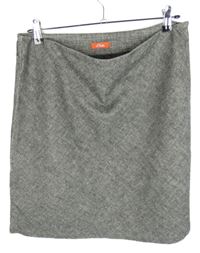 Dámská šedá vzorovaná pouzdrová sukně S. Oliver 