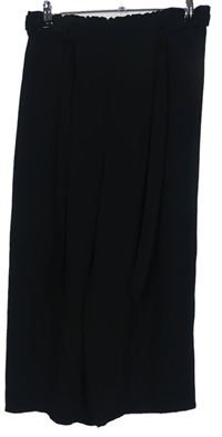 Dámské černé culottes kalhoty s páskem Primark 