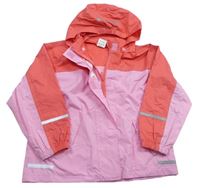 Růžovo-jahodová šusťáková bunda s kapucí Papagino