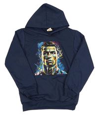 Tmavomodrá lehká mikina s Ronaldem a kapucí 