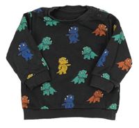 Šedá mikina s dinosaury M&S