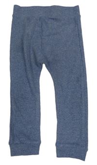 Modré žebrované lehké tepláky Tu