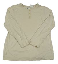 Béžové triko s knoflíčky H&M