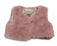 Růžová kožešinová vesta Primark