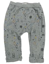 Šedé baggy tepláky s panáčky Mamas&Papas