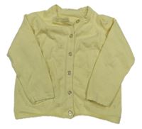 Žlutá perforovaný propínací svetr Nutmeg