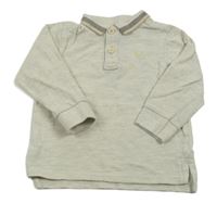 Smetanovo-šedé melírované polo triko George