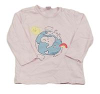 Světlerůžové triko s obrázkem Dopodopo