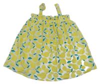 Bílo-žlutý top s citrony Topolino