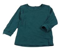 Petrolejové žebrované triko