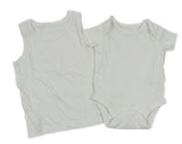 2 set - bílé body  + bílé tílko