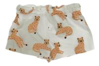 Smetanové lehké kraťasy s leopardem H&M