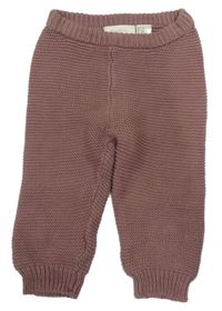 Růžové pletené tepláky lupilu