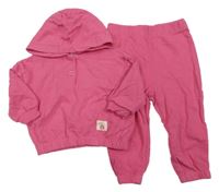 2 set - Růžová mikina s nášivkou a kapucí + tepláky LC Waikiki