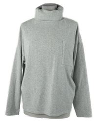 Dámská šedá sametová žebrovaná mikina s rolákem F&F