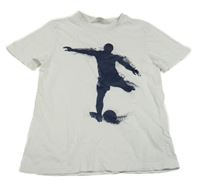 Bílé tričko s fotbalistou H&M